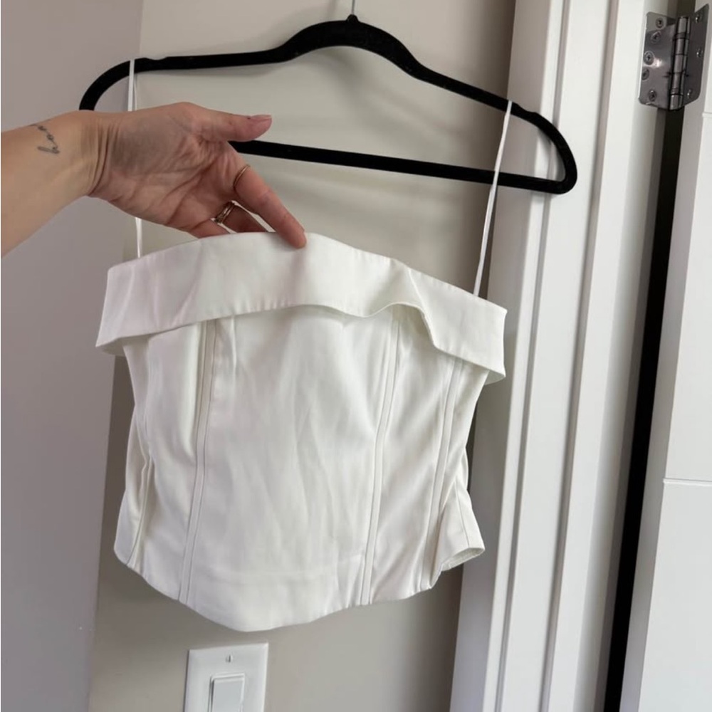 With Jean Carla white corset top M